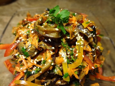 Салат из баклажан по корейски
