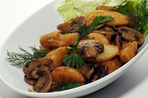 Рецепт для приготовления жаренных маслят с картофелем