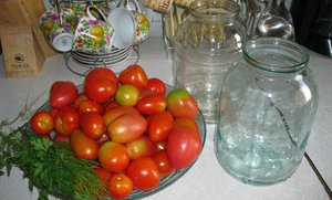 Описание процесса маринования помидор на зиму с чесноком внутри