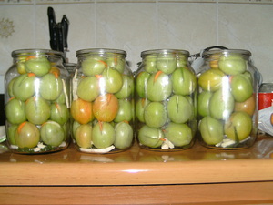 Рецепт приготовления зеленых помидор