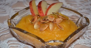 Способ приготовления десертного пюре из тыквы и яблок