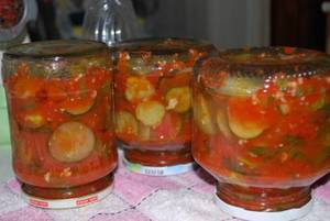 Рецепт огурцов в соке томата