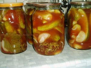 Рецепт огурцов в кетчупе