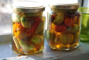 Рецепты приготовления зелёных помидоров маринованных 