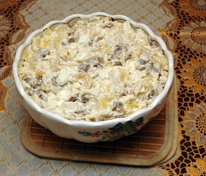 Рецепт салата с маринованными грибами
